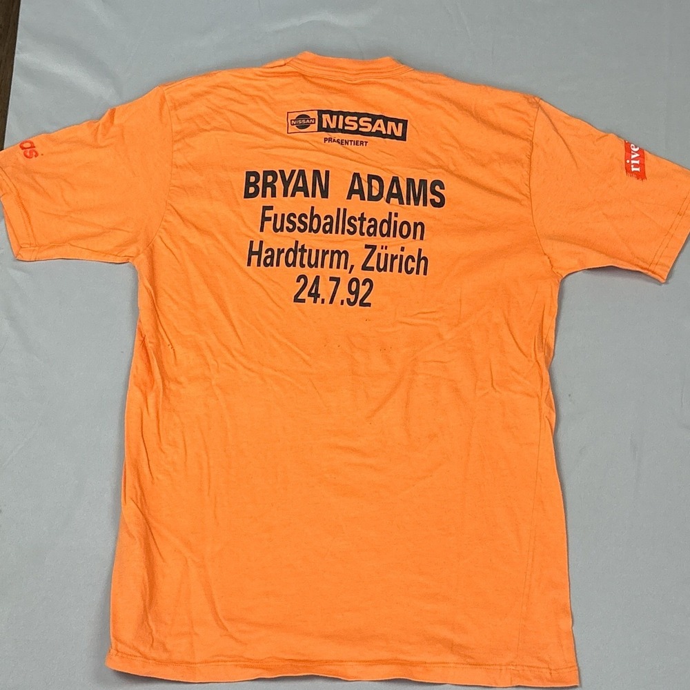 Vintage 1992 Bryan Adams Waking Up The World Rare‎ Tour Crew Shirt Zurich